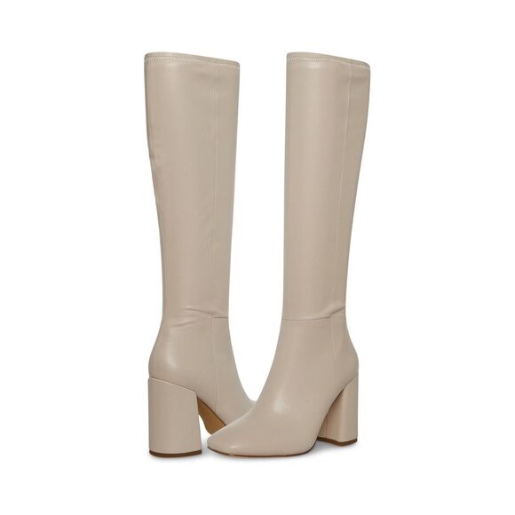 Steve Madden Shoes - Steve Madden Lizah Boot – Tan Synthetic Square Toe Block Heel – Size 8